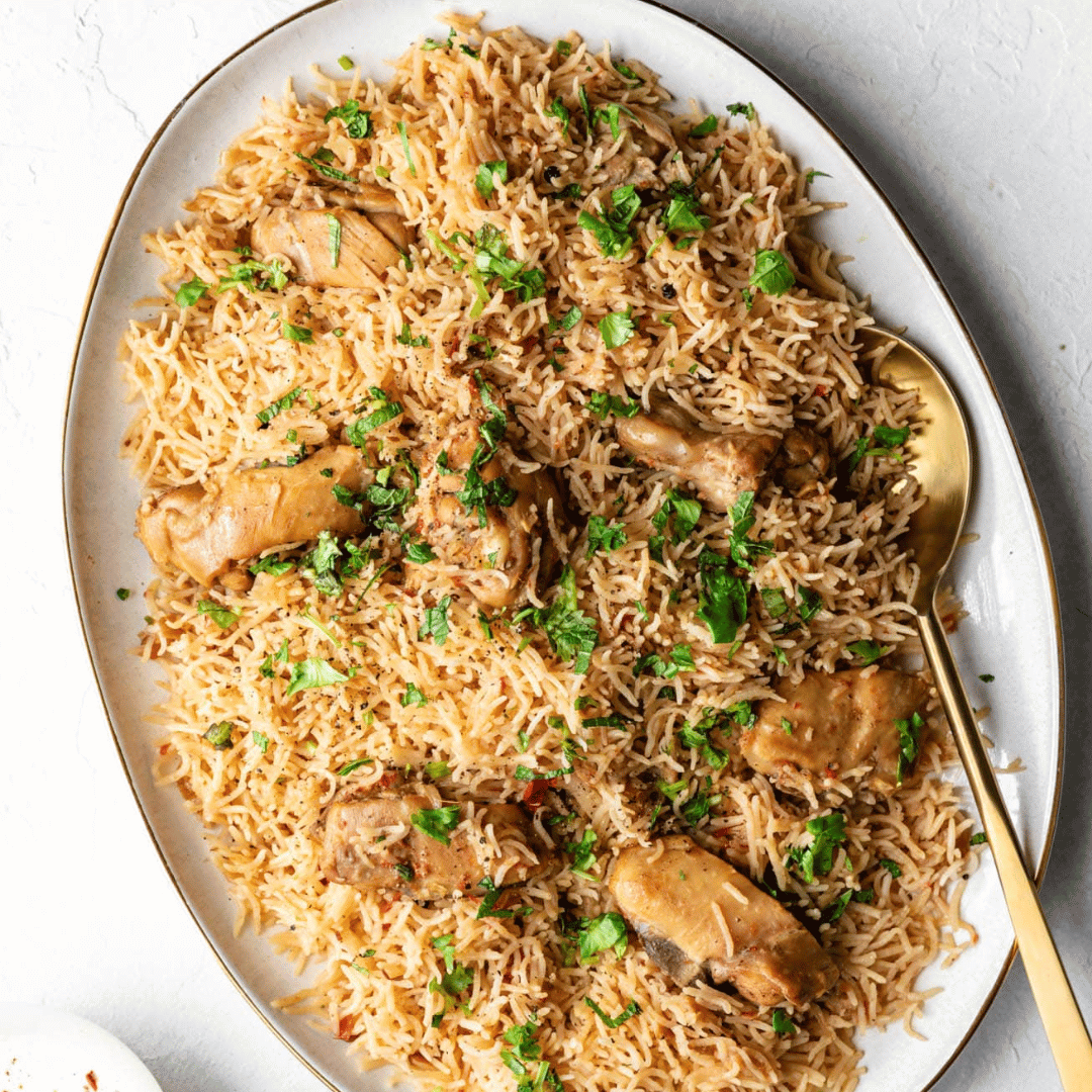 Chicken Mattar Pulao Daig
